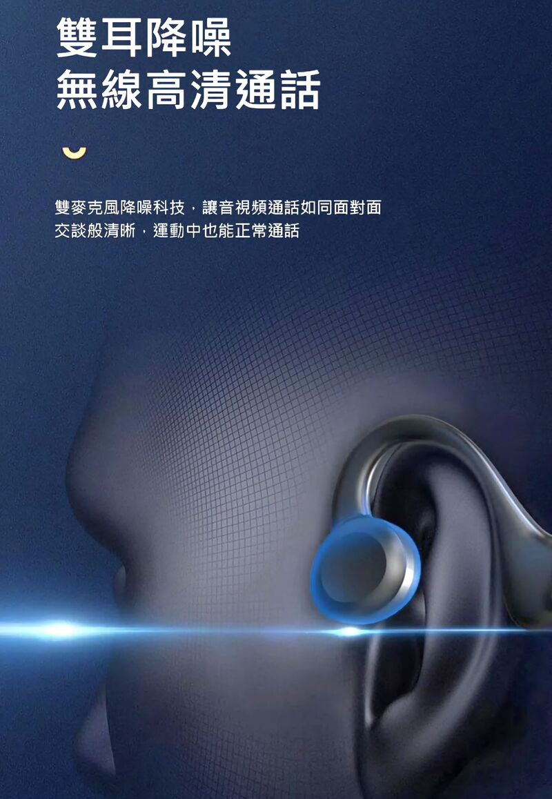 【捍衛者】數顯雙耳骨傳導藍芽耳機 藍牙 可插卡式設計 不用手機就能聽歌