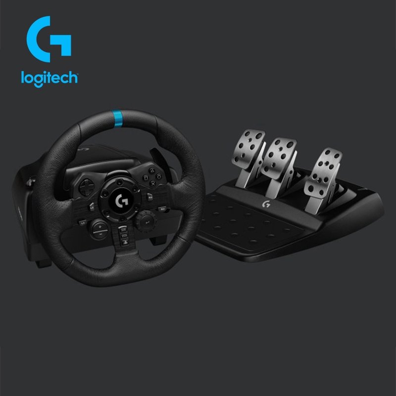 【logitech羅技】G923賽車方向盤+排檔桿+跑車浪漫旅遊戲片