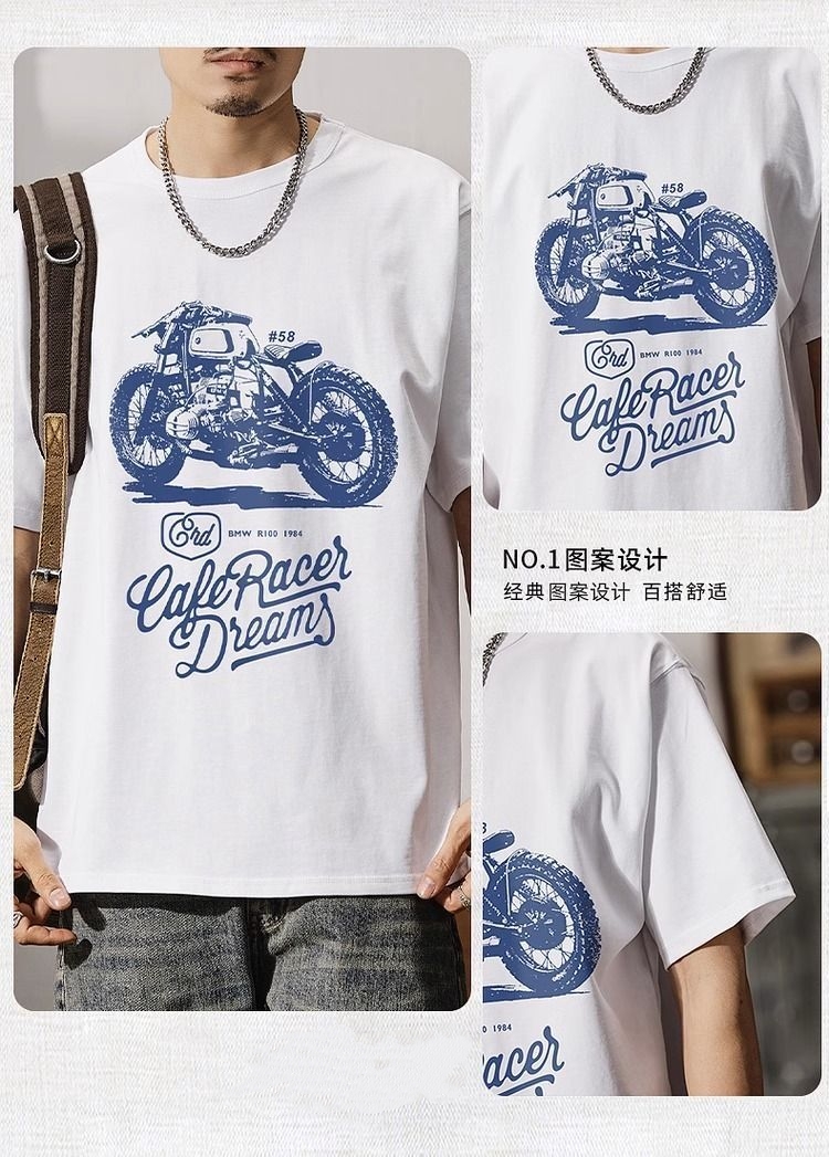 美式復古純棉男短袖T恤雅痞上衣