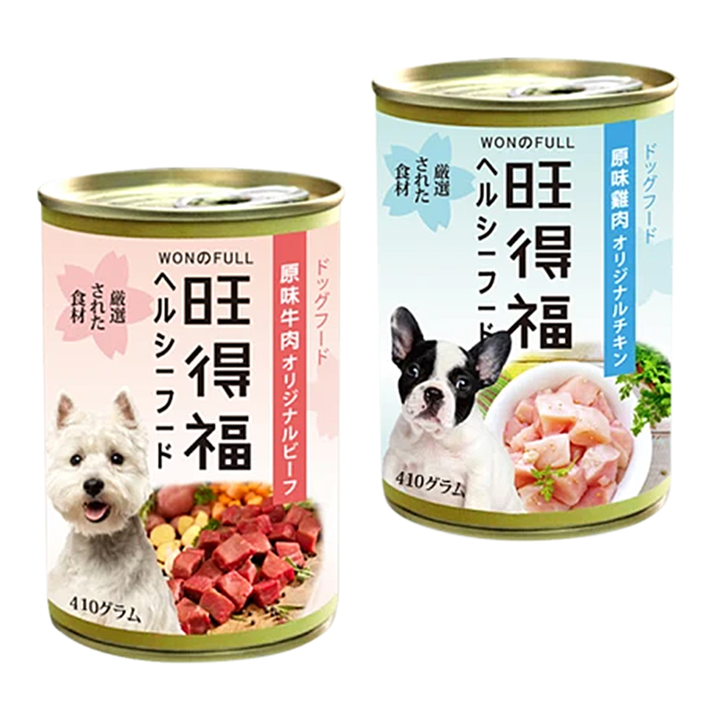       【旺得福】原味狗罐頭 410g x 24罐(羊肉/雞肉/牛肉)