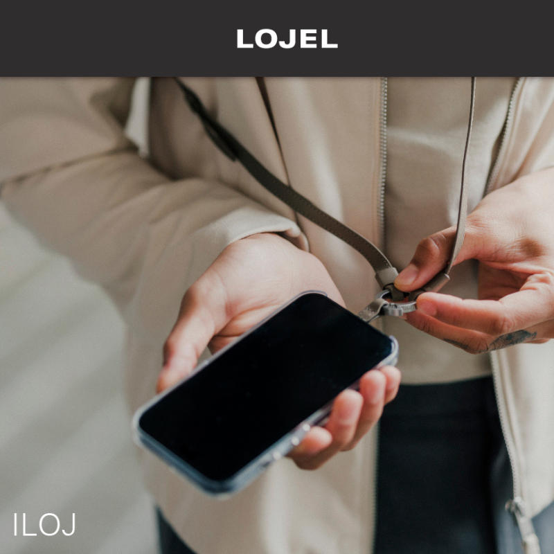 【LOJEL】ILOJ手機背帶式掛繩EDC-NS任選(黑/灰/橄欖綠) 手機帶