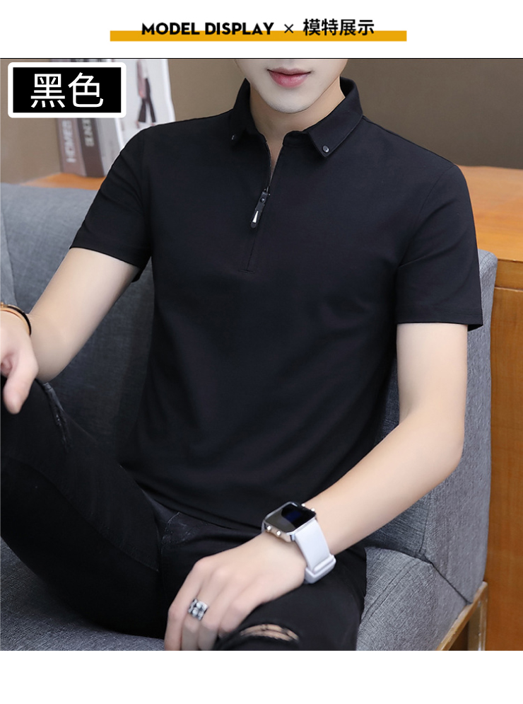 型男時尚吸濕排汗拉鍊領口POLO衫-3色可選 L-4XL