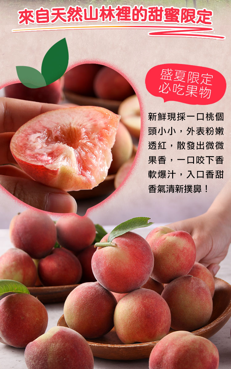 【享吃鮮果】拉拉山鮮採一口桃1.2kg 水蜜桃 拉拉山水蜜桃 桃子