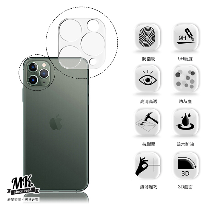iPhone 全系列3D全包覆立體鋼化鏡頭貼