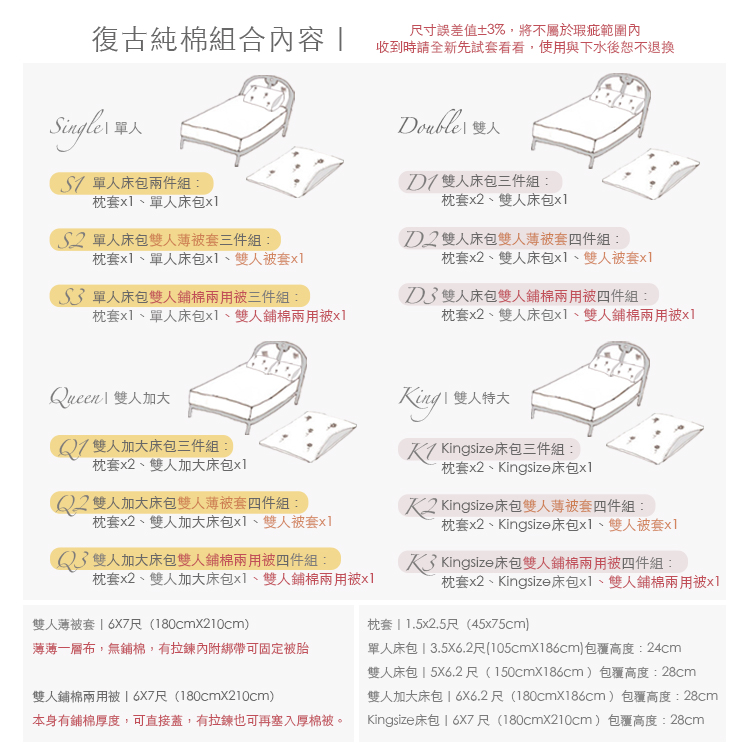 Anna Home 韓系歐巴 雙人床包三件組 100%復古純棉 台灣製