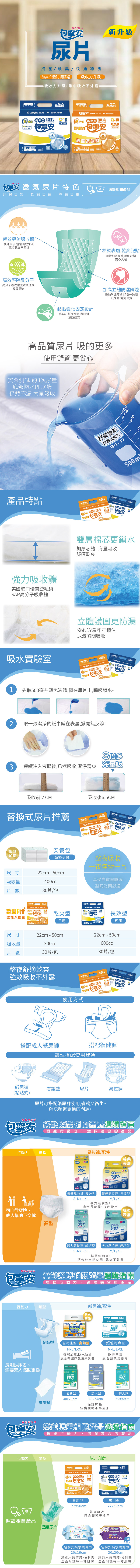 【包寧安】替換式成人紙尿片(安養乾爽型／日用乾爽型／長效夜用型／濕巾) 紙尿布