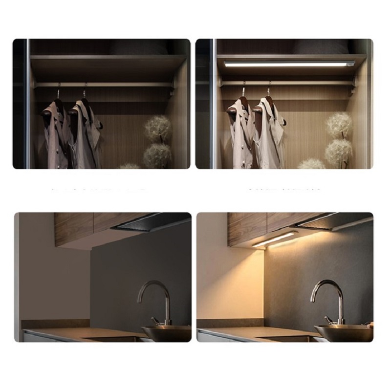 超薄磁吸智能人體感應燈 三色燈光調節 長續航力 小夜燈 照明燈 手電筒