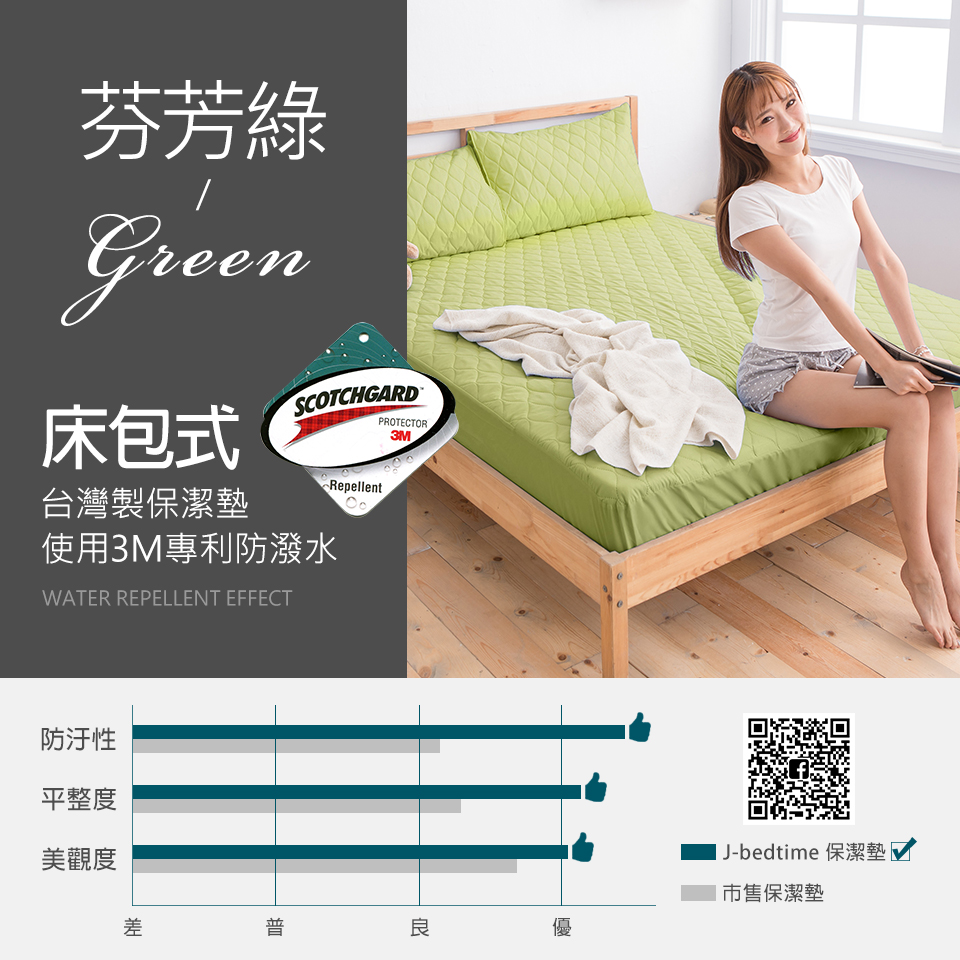 【J-bedtime床寢時光】台灣製3M專利防潑水保潔墊 