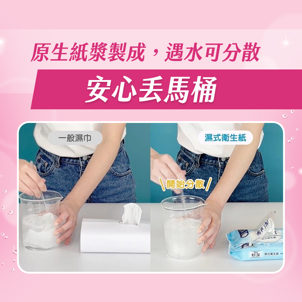 【Kleenex 舒潔】女性專用濕式衛生紙(14抽x2包x18袋/箱)