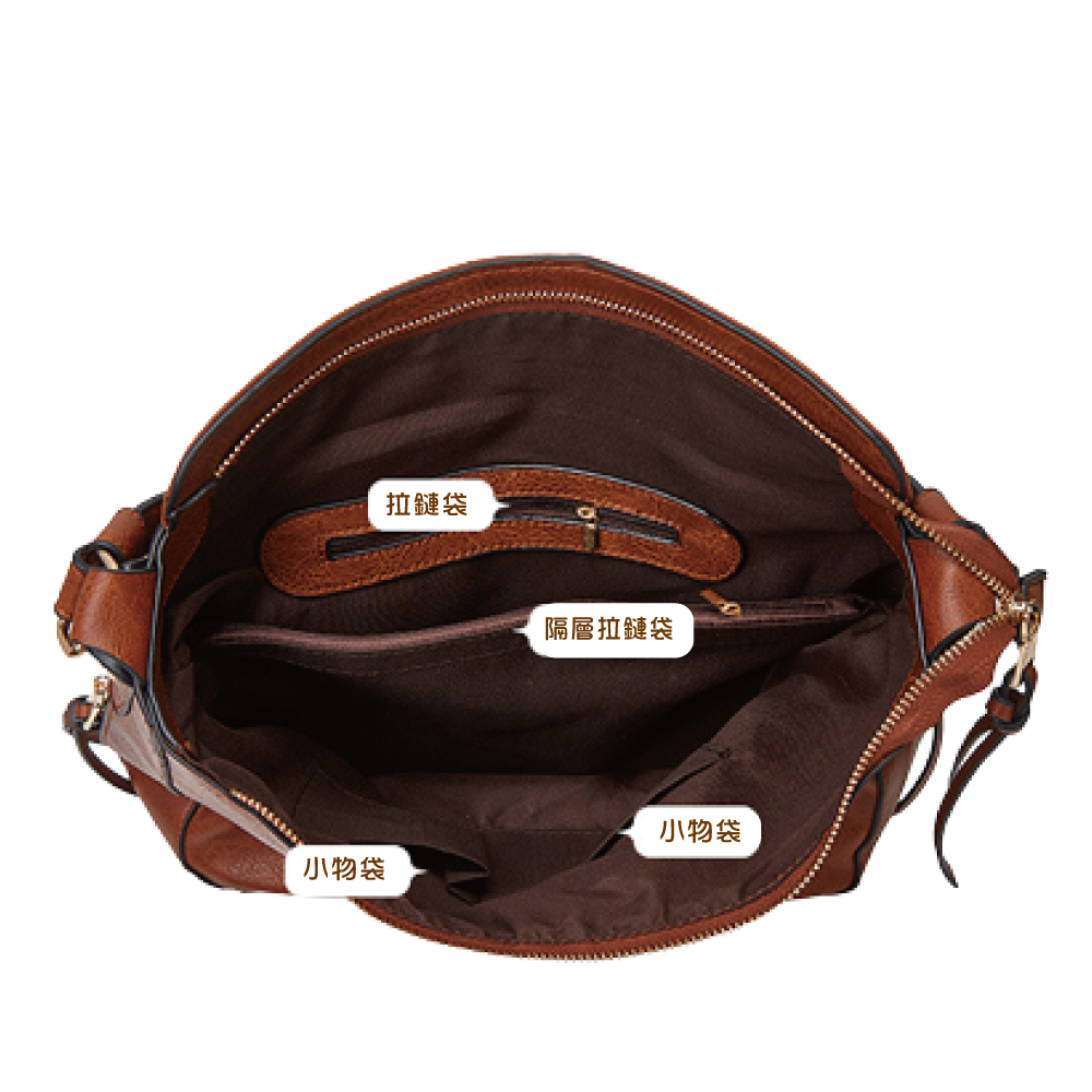 通勤大容量時尚多功能兩件組斜背包 肩背包 多色任選