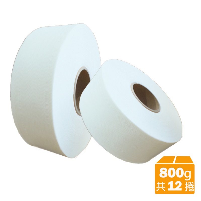 【統潔】少棉絮大捲筒衛生紙(800gx12入/箱)