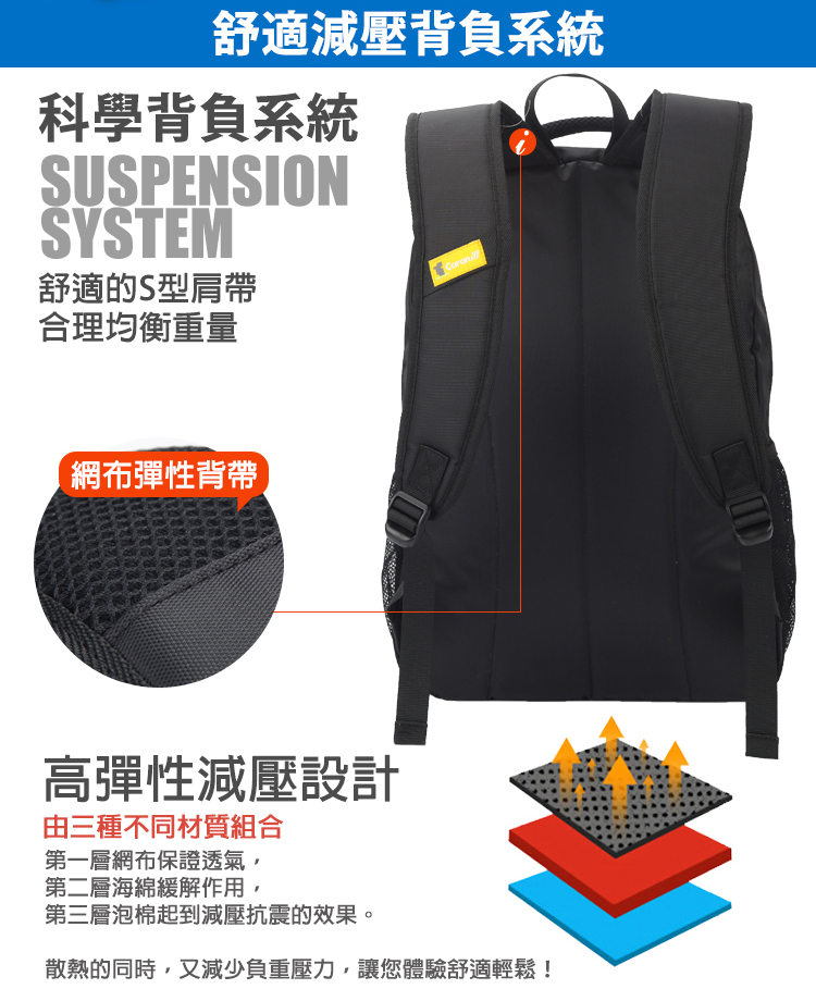 韓版大容量多隔層學生書包後背包 兒童書包