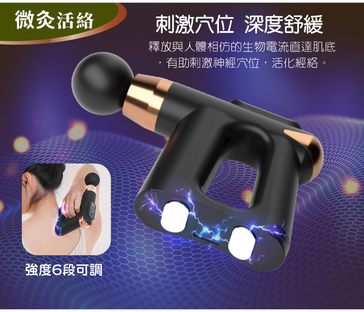 松井3合1多功能按摩筋膜槍(附四款專業按摩頭+按摩貼片組)SG-712BX