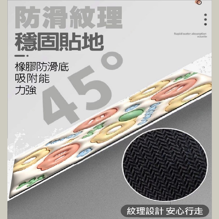 3D立體視覺硅藻泥吸水地墊60x40cm