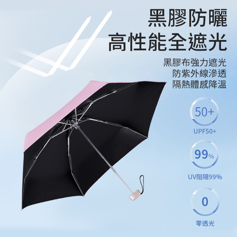 口袋迷你晴雨兩用雨傘 抗紫外線 (多色任選)