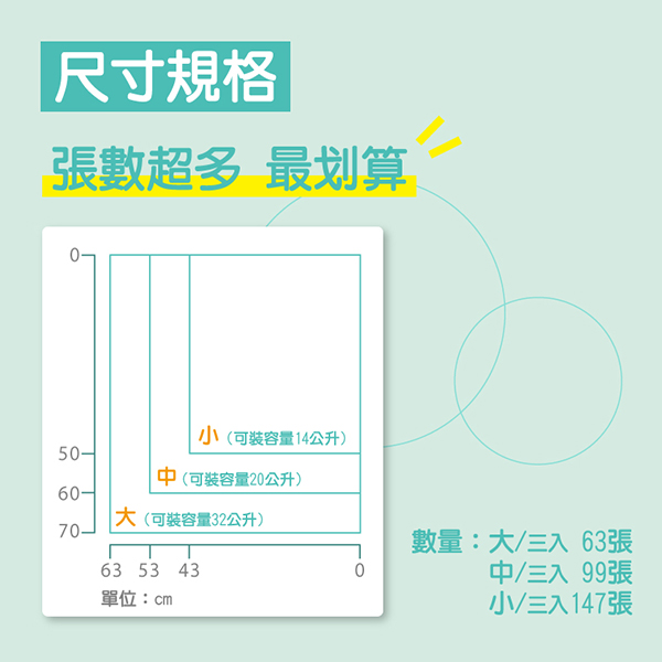 【楓康】環保透明八層強化垃圾袋 (大/中/小)