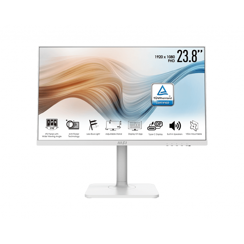 【MSI微星】 平面美型電腦螢幕 顯示器 可旋轉 MD241PＷ 白色