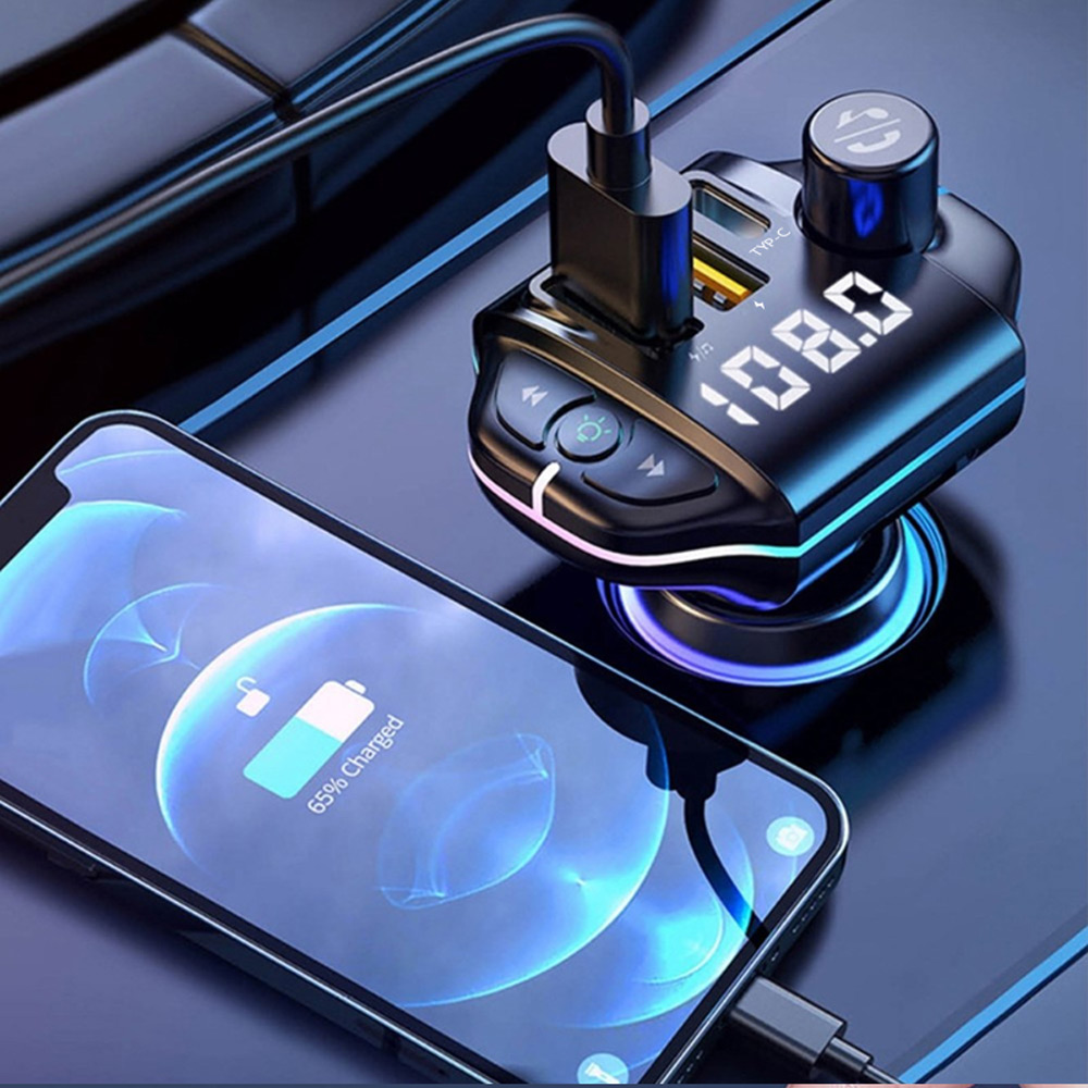 雙USB孔車用藍芽音樂播放器充電頭