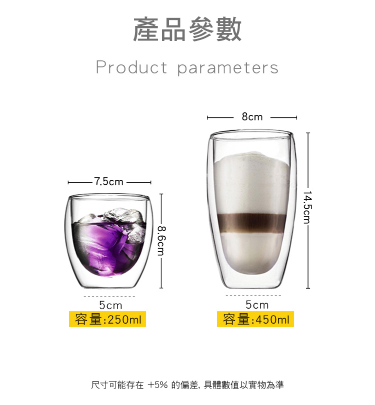 雙層耐熱玻璃杯馬克杯