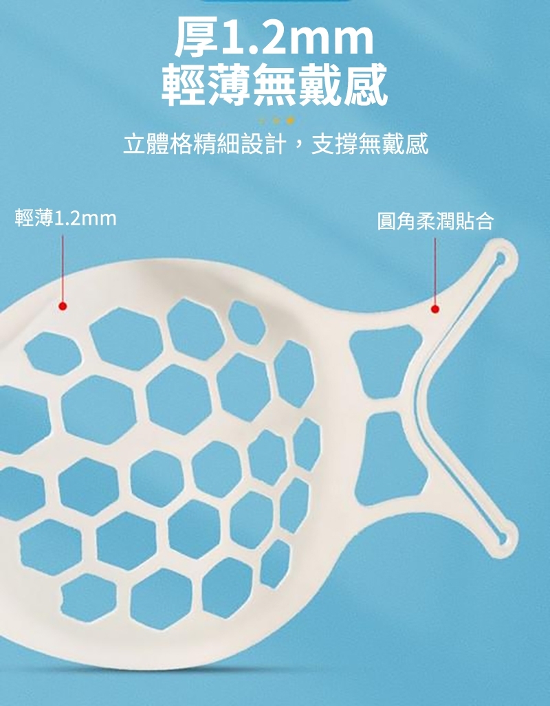 【耳掛式矽膠口罩支架】4色隨機出貨/4入(3D立體/防悶透氣/可水洗/不沾口紅/