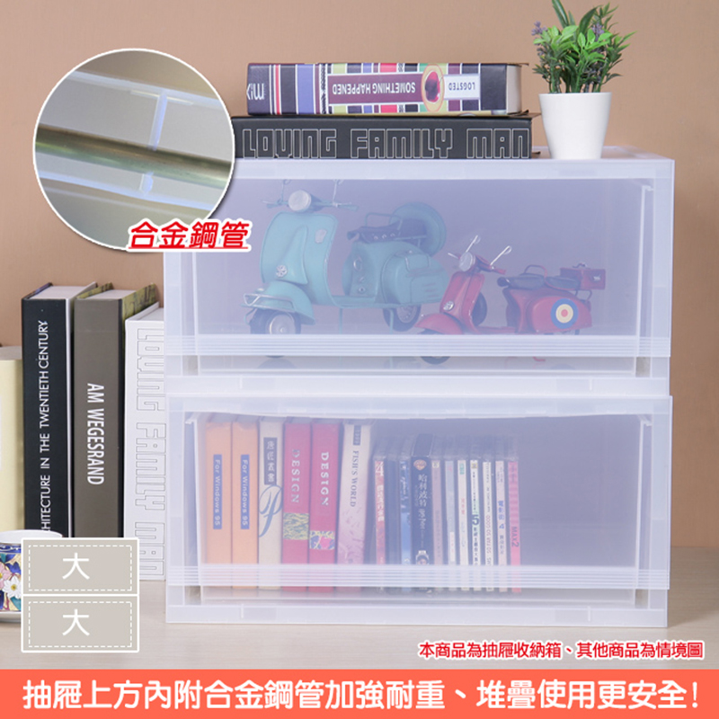 【開學季】台灣製無印專利系統式可堆疊收納箱(3尺吋抽屜款)
