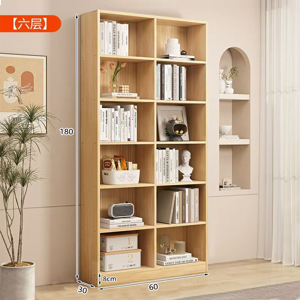 【E家工廠】多層大容量收納櫃 書櫃 書架 櫥櫃 展示櫃 455-KC（原木色）