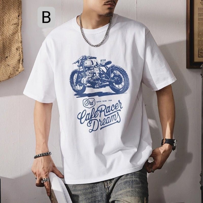 美式復古純棉男短袖T恤雅痞上衣