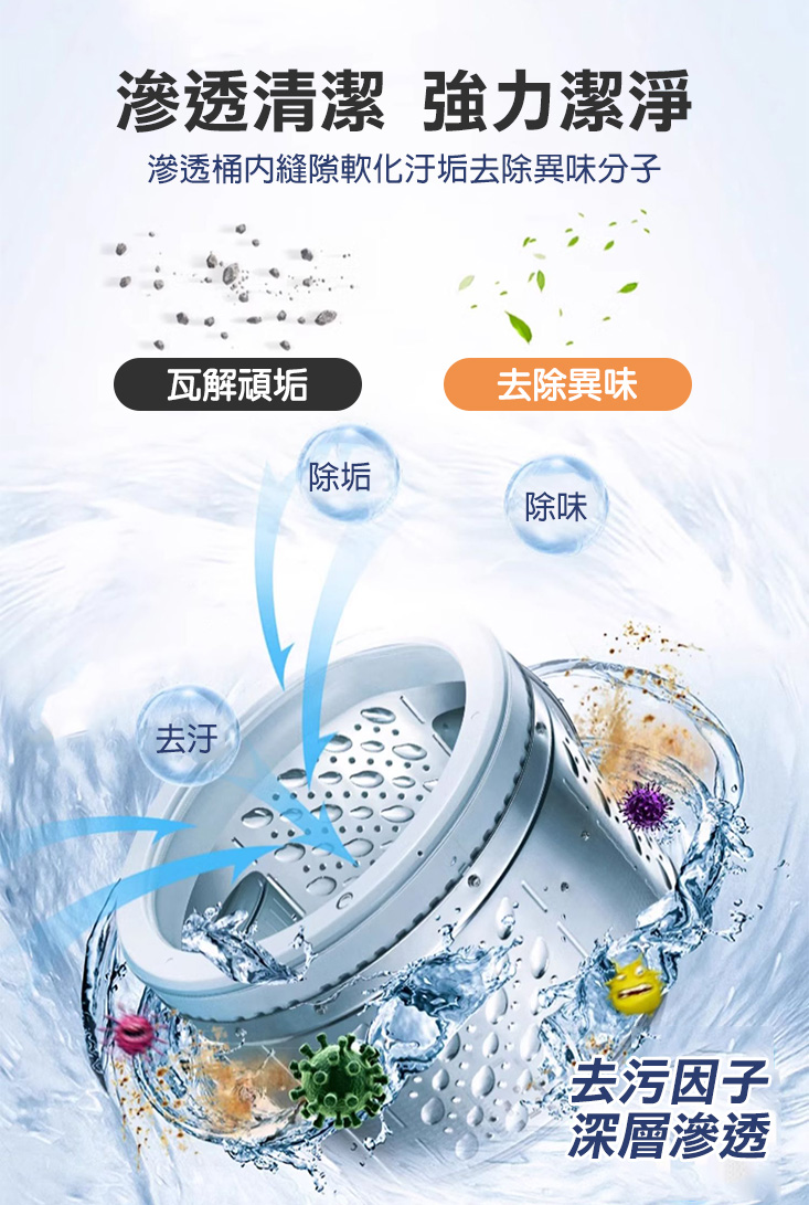 洗衣機槽強力除垢爆氧粉