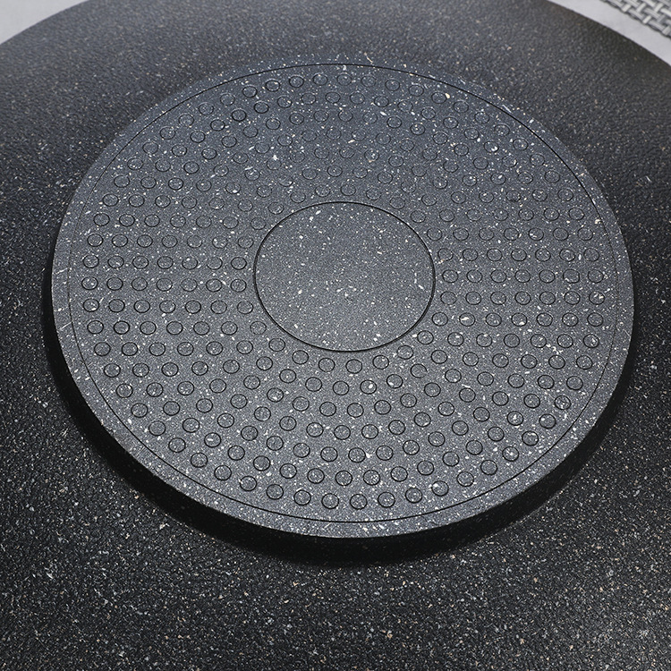 【小魚嚴選】烤盤附矽膠防燙握把 電磁爐通用款/直火款 (附防燙握把/麥飯石)