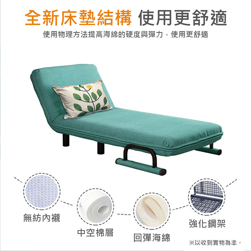 日式多功能可調節折疊沙發床-單人