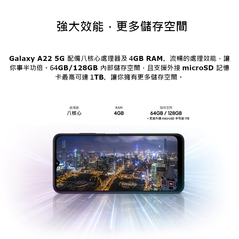       【SAMSUNG 三星】Galaxy A22 5G 4G/64G 