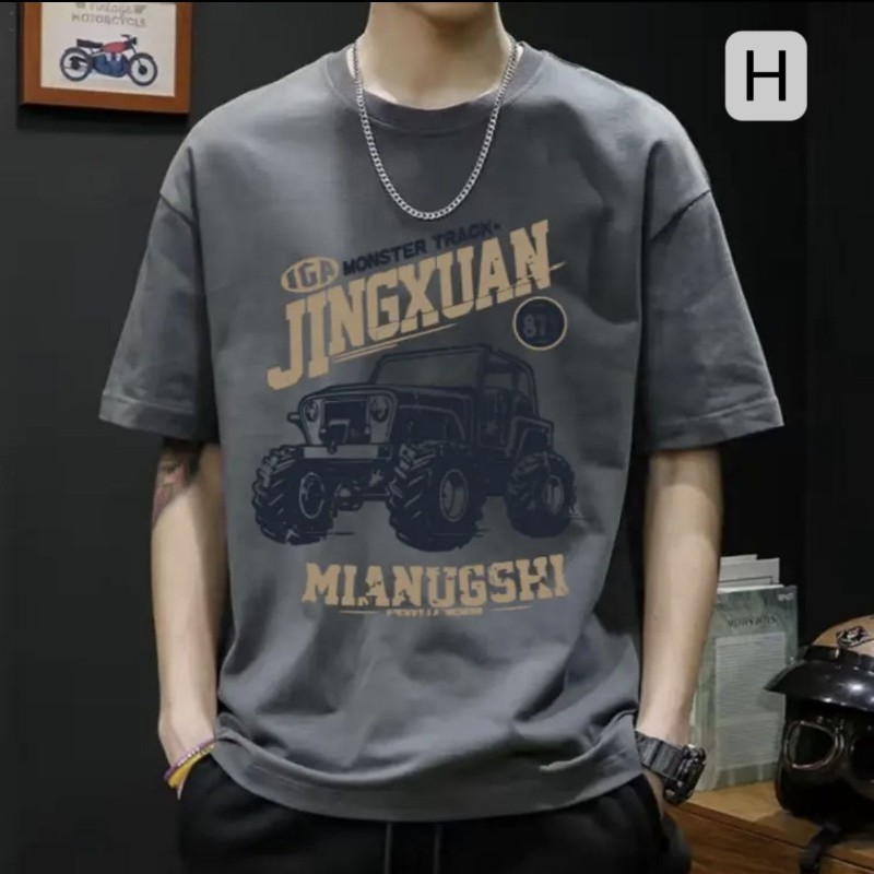 美式復古純棉男短袖T恤雅痞上衣