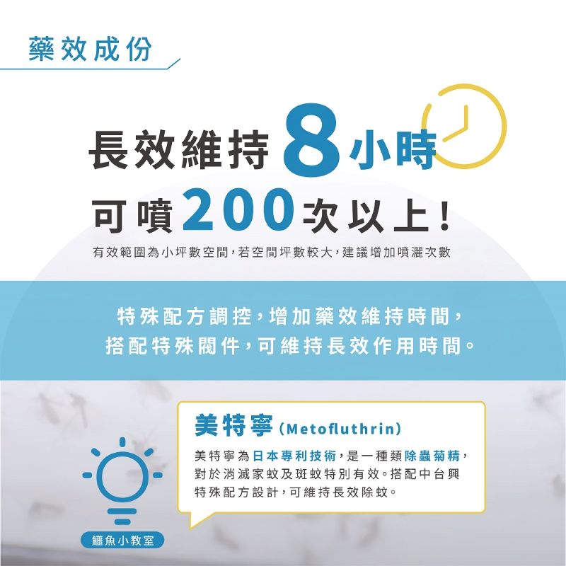 【鱷魚】one push 空間噴一下60ml 防蚊液 長效8小時