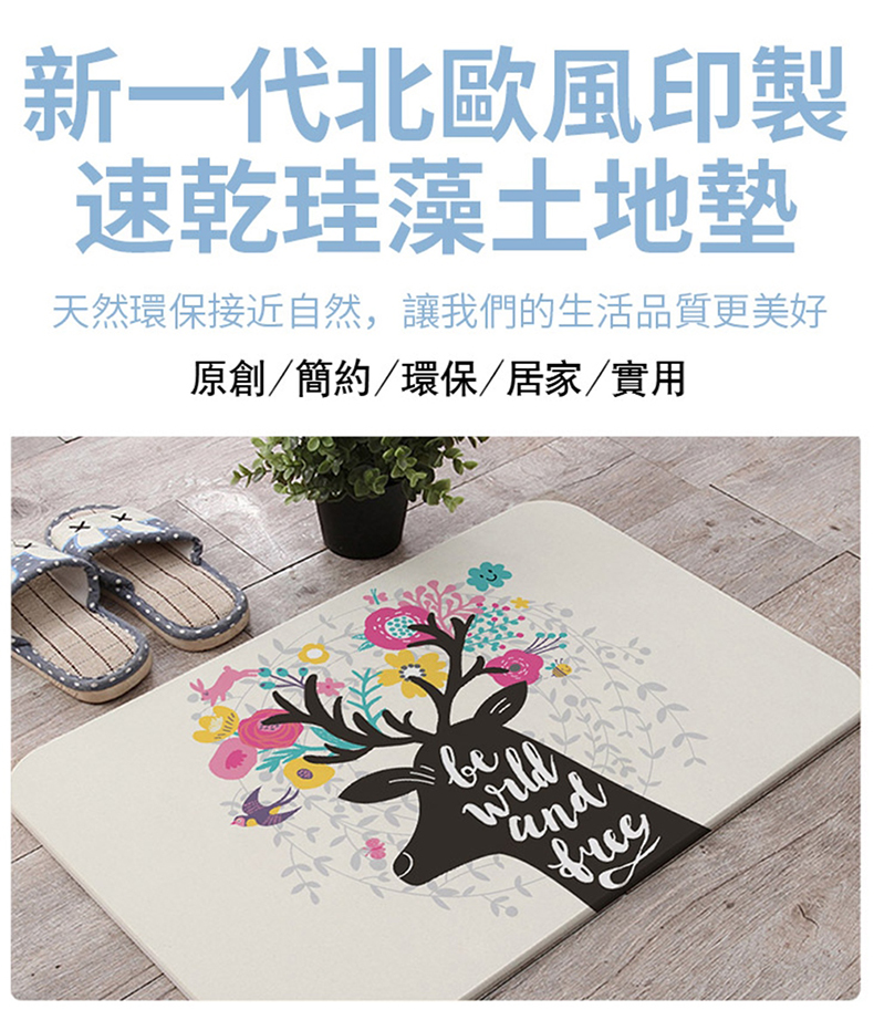       【樂邦】中款45x35強力瞬吸珪藻土地墊/6入(腳踏墊 強力吸水 
