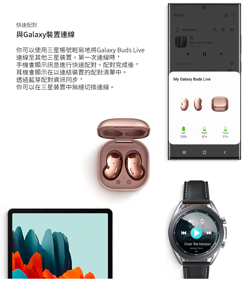 【SAMSUNG 三星】Galaxy Buds Live 真無線藍牙耳機(10/