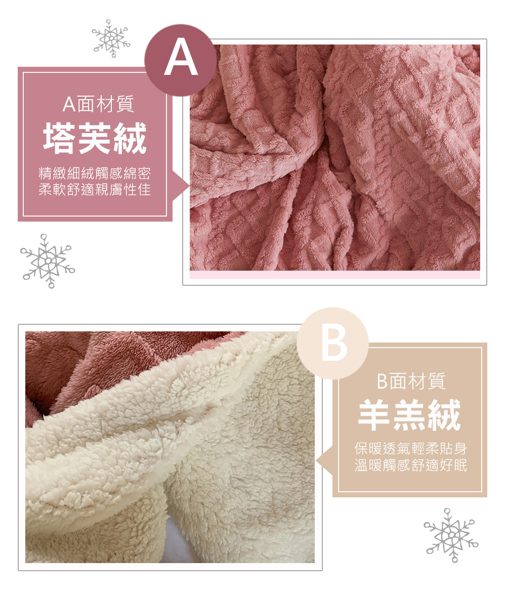 【京都手祚】塔芙蓉立體雕花羊羔絨保暖毯被