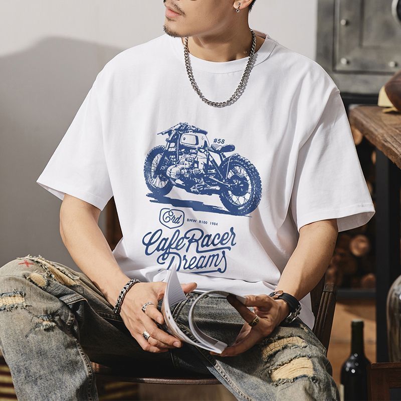 美式復古純棉男短袖T恤雅痞上衣