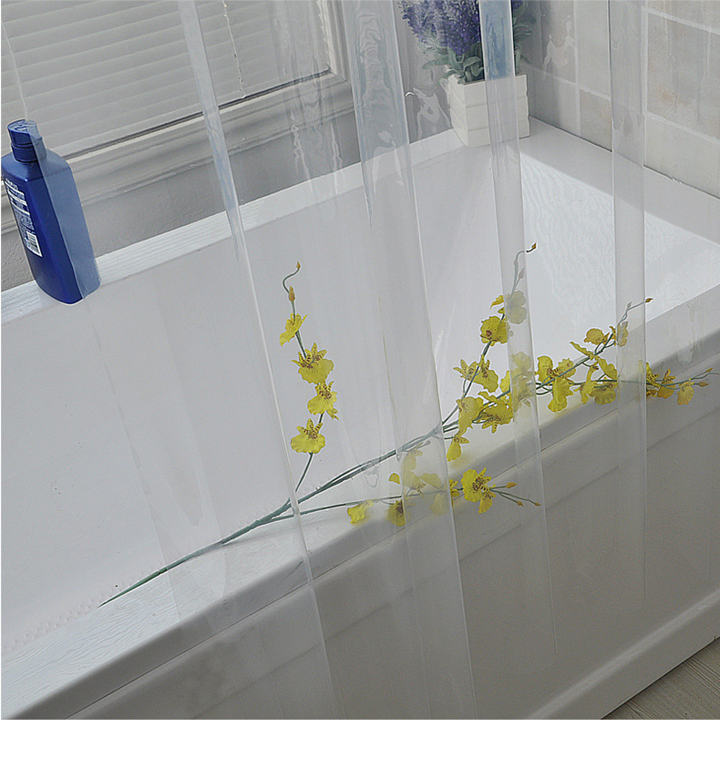 全透明加厚防水防霉浴簾拉簾 速乾科技 可手洗 PEVA環保材質 (兩種尺寸)