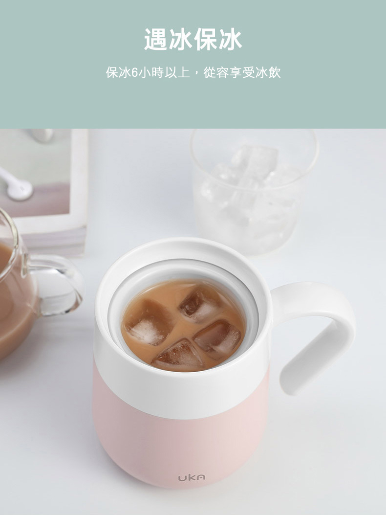 【溫暖你的心】北歐風玻璃內膽保溫馬克杯(四色任選/保溫保冰/保溫杯)