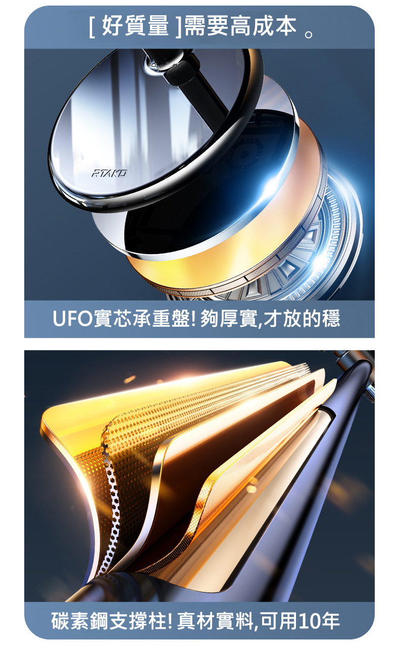 多功能升降圓盤手機支架 可單手360°操作 最高25CM升降