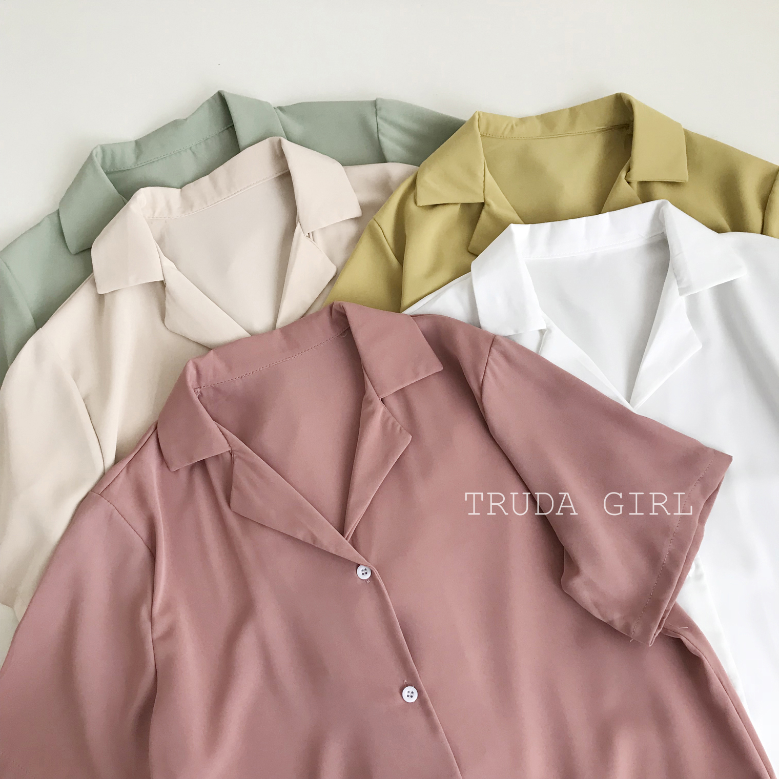 韓色系13色雪紡西裝領短袖襯衫 雪紡襯衫 雪紡上衣