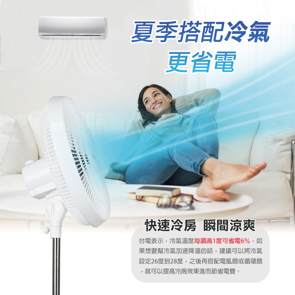 【勳風】16吋導流旋風式電風扇立扇循環扇(HFB-K1162)新型導流網