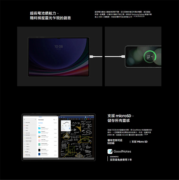 【三星】Galaxy Tab S9 5G(8G 128G) 鍵盤套裝組 贈好禮