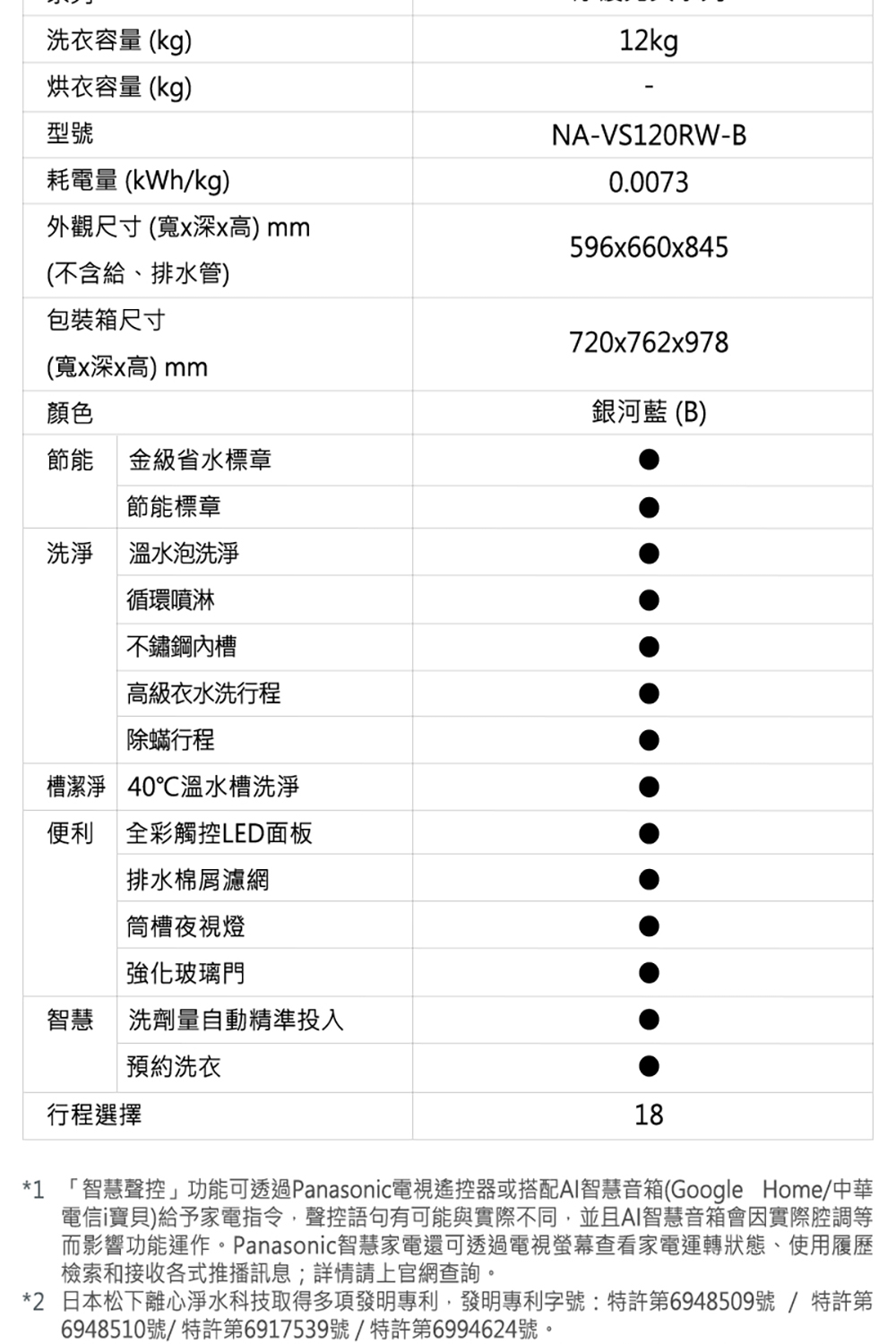 【Panasonic 國際牌】NA-VS120RW-B堆疊式洗烘衣機 含基本安裝