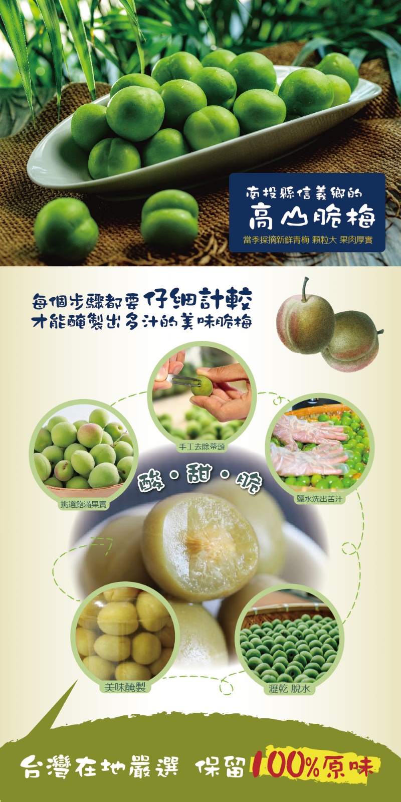 【晨一鮮食】台灣青脆梅180g 清脆不澀 酸甜回甘