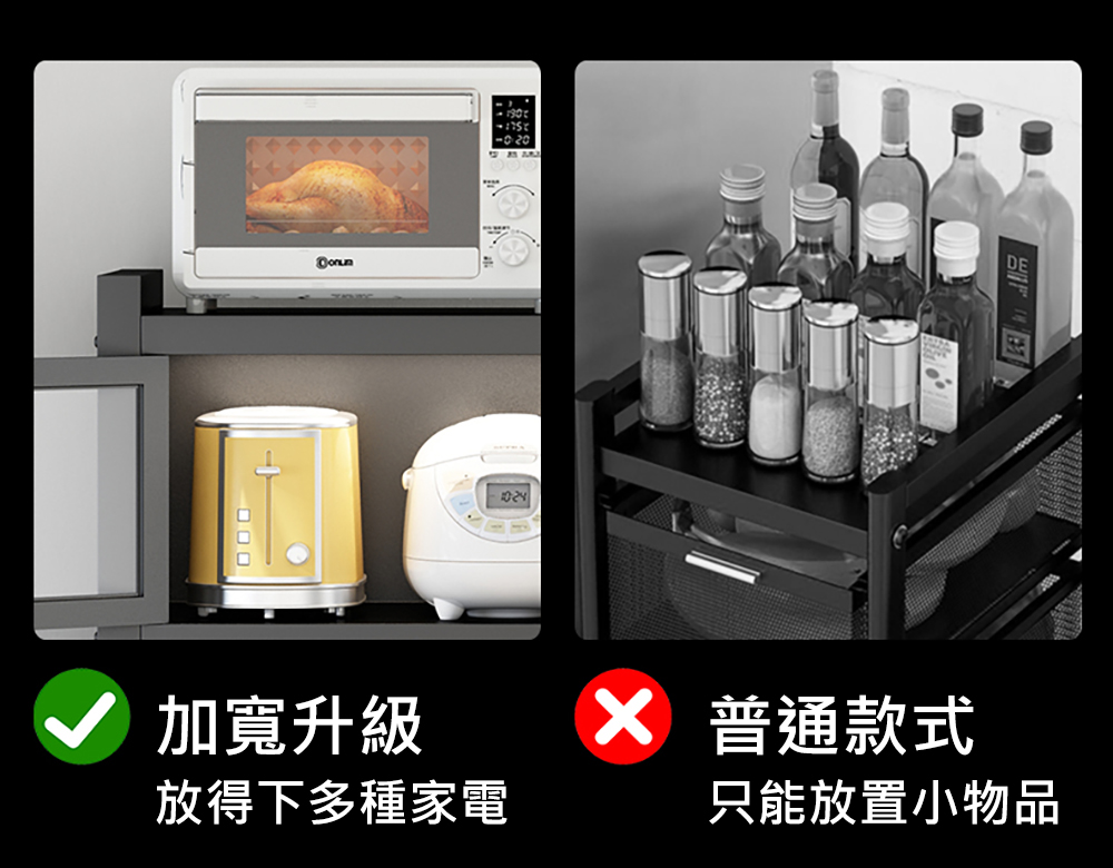 雙開門廚房電器收納櫃