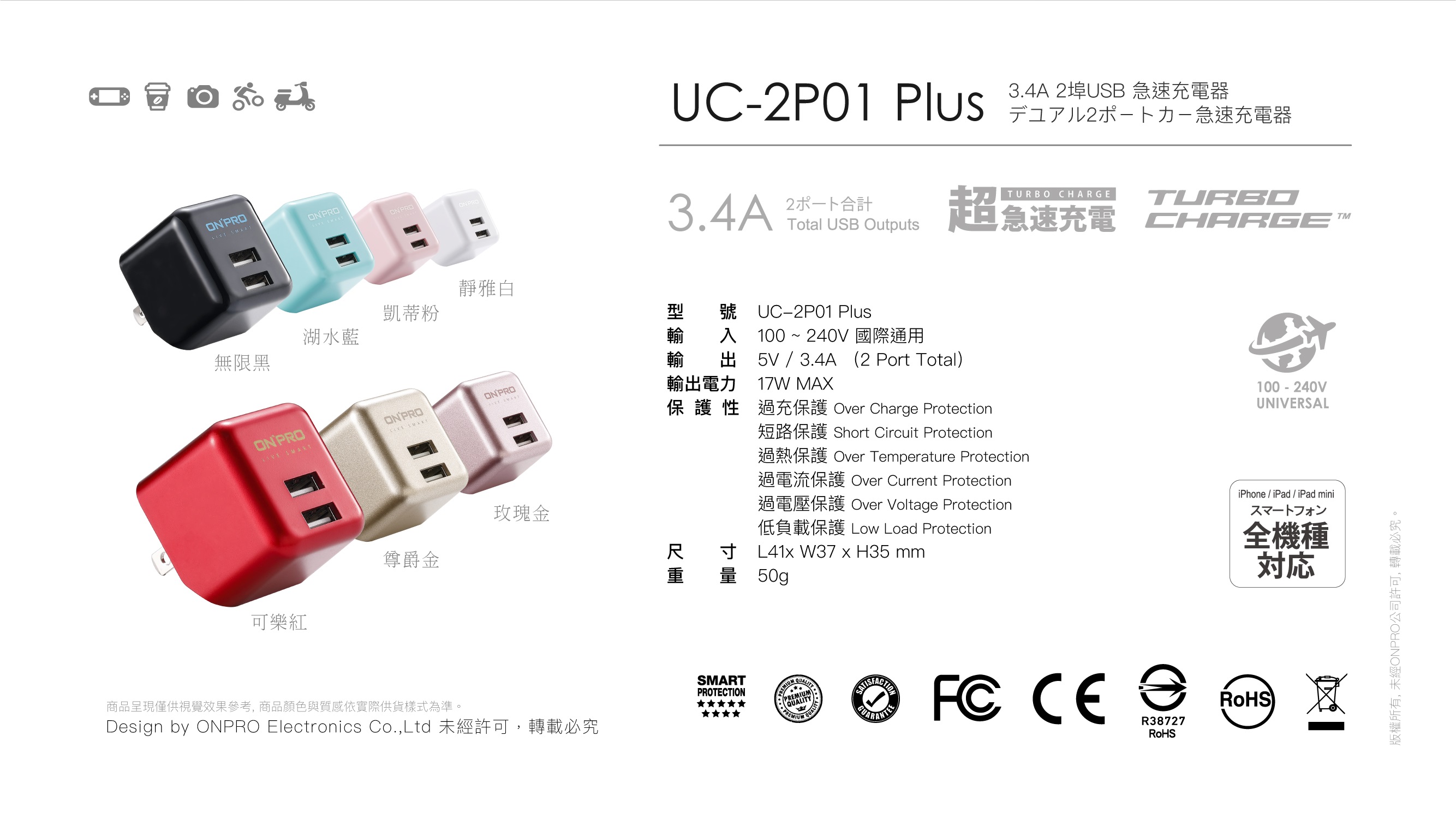 60W大功率【Mcdodo】二合一 PD/Lightning/Type-C/iP