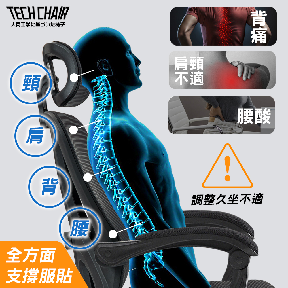 7D極致舒適人體工學椅/電腦椅/辦公椅/書桌椅/電競椅