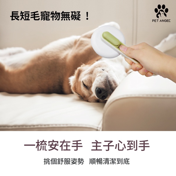 【毛天使】寵物專用順理除雜毛針梳(寵物除毛梳/一鍵推出雜毛)