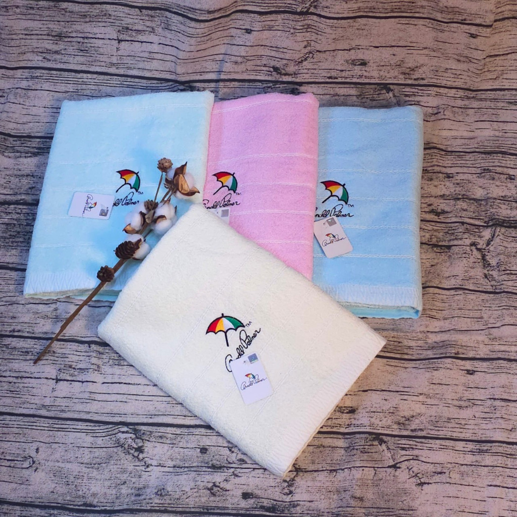 【凱美棉業】MIT雨傘牌刺繡LOGO浴巾 頂級12兩超厚實 淡雅淺色白線條款